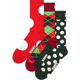 Strumpor Happy Socks Red 3-Pack Holiday Classics Crew Gift Set