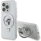 Apple iPhone 15 Pro - Vita Mobilskal Karl Lagerfeld iPhone 15 Pro Ring Stand MagSafe Vit