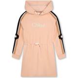 Chloé Klänningar Chloé Girls Peach Logo Hooded fleece Dress Years