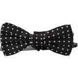 Dolce & Gabbana Herr Skärp Dolce & Gabbana Black White Polka Dot 100% Silk Neck Papillon Bow Tie