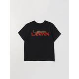 Lanvin Jeans Barnkläder Lanvin Leopard Print Logo T-shirt Black