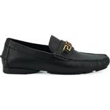 Versace Herr Lågskor Versace Black Calf Leather Loafers Shoes EU40/US7