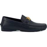 Versace Herr Lågskor Versace Navy Blue Calf Leather Loafers Shoes EU44/US11