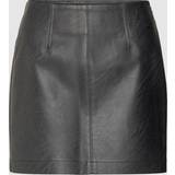 Calvin Klein XS Kjolar Calvin Klein Faux Leather Mini Skirt, Black