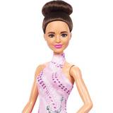 Barbie med tillbehör, brunett i avtagbar rosa konståkningsdräkt med skridskor och trofé HRG37