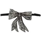 Dolce & Gabbana Smycken Dolce & Gabbana Silver Crystal Beaded Sequined Catwalk Necklace Bowtie