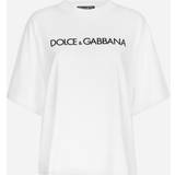 Dolce & Gabbana Dam Överdelar Dolce & Gabbana DG cropped cotton jersey T-shirt white