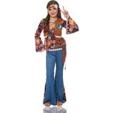 Gul - Hippies Dräkter & Kläder Girl Peace Out Hippie Costume