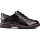 Lack Sneakers Marco Tozzi Womens Patent Trim Shoes Black