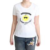 Moschino Dam Överdelar Moschino White Cotton Sunny Milano Print T-shirt IT42