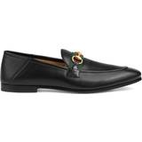 Gucci Herr Skor Gucci Men's Leather Horsebit Loafer With Web, Black, Leather