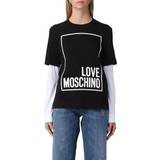 Love Moschino Överdelar Love Moschino Black Cotton Tops & T-Shirt IT40