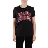 Dam - One Size T-shirts Dolce & Gabbana Black Logo Print Cotton Crew Neck Tee T-shirt IT42