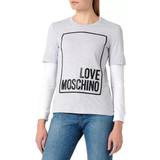 Love Moschino T-shirts & Linnen Love Moschino Gray Cotton Tops & T-Shirt IT42