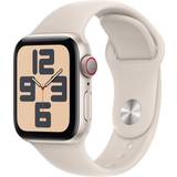 Apple watch se 2nd gen Apple Watch SE 2nd Gen 2023 40mm Starlight Aluminium Case with Starlight Sports Band Medium