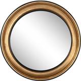 Konstharts Speglar Home ESPRIT Svart Gyllene Harts Väggspegel