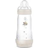 Mam Nappflaskor Mam Easy Start Anti-Colic babyflaska 320 ml mjölkflaska för kombination med amning, babyvattenflaska med golvventil mot kolik och nappstorlek 2, 4 månader, tiger
