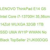 6 - Intel Core i7 Laptops Lenovo ThinkPad E14 Gen 5 21JK 14tommer 32GB 1TB