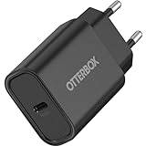 Batterier & Laddbart OtterBox Standard EU 20W USB-C PD väggladdare, snabbladdare för Smartphone och surfplatta, falltestad, tålig, Svart