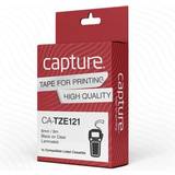 Kontorsmaterial Capture Tape Tze-121 9mm Svart/transparent