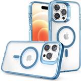 Mobiltillbehör Skalo iPhone 15 Pro Farve Bumper Magnetic Cover Blå