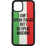 Moschino Mobiltillbehör Moschino Italian flag print iPhone 11 Pro case women Polyurethane/Polycarbonite One Size Black