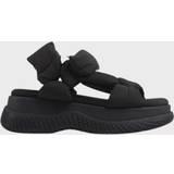 Bronx – Bru-te – Svarta grova sandaler med puffremmar-Svart/a