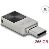 Class 10 USB-minnen DeLock 54009 USB Stick, 256GB, silber/ vernickelt