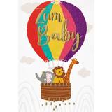 BSB gratulationskort gratulationskort till födelsen"Zur Baby" – djur på ballong
