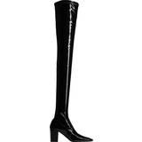 Saint Laurent Betty vinyl over-the-knee boots black