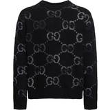 Gucci XS Överdelar Gucci GG intarsia wool-blend sweater black