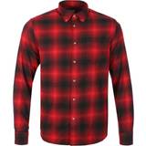 Woolrich V-ringning Kläder Woolrich Light Flannel Check Shirt in Red Check