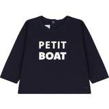 Petit Bateau Överdelar Petit Bateau Långärmad T-shirt Med Tryck Marinblå Marinblå months