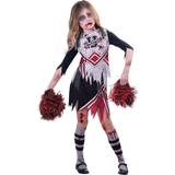 Amscan Zombie Cheerleader Svart/Röd Barn Maskeraddräkt
