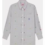 Kenzo Bomull Kläder Kenzo Target Oversized Shirt Stone Grey