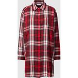 Tommy Hilfiger Dam - Trenchcoats Kläder Tommy Hilfiger – Original – Rödrutig nattskjorta flanell