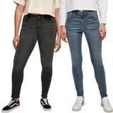 Urban Classics Dam Jeans Urban Classics Skinny jeans för kvinnor medelstorlek byxor, Midstone Washed