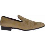 Guld - Herr Lågskor Dolce & Gabbana Yellow Gold Silk Baroque Loafers Shoes EU39/US6
