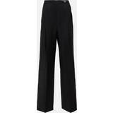 Prada Svarta Byxor & Shorts Prada Regular Black Trousers With Logo
