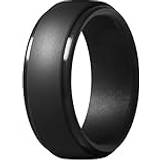 Silikon Ringar Personlighetsring present silikon vigselringar herrsmycken metallisk dubbel mjuk ringar ringbok ringar ringar dödskalle, svart