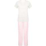 Dam - Multifärgade Jumpsuits & Overaller Striped Long Pyjama Set White
