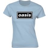 Oasis Dam Kläder Oasis Decca Logo T-Shirt Light Blue