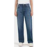 Replay Jeans, Dam, Blå W28, Högmidjade jeans med vida ben