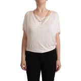 Guess by Marciano Skinnjackor Kläder Guess by Marciano White Short Sleeves Gold Chain T-shirt Top IT42