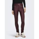 Blåa - Nylon Jeans Only Zip Hw Rock Coated Skinny Fit-jeans Röd XS/34