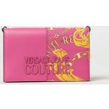 VERSACE JEANS COUTURE Mid Fuxia plånbok med präglad logotyp och axelrem för kvinnor, Crimson/Gold, Taglia Unica