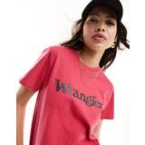 Wrangler T-shirts & Linnen Wrangler – Rosa t-shirt med logga-Pink