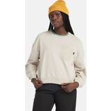 Timberland Dam Överdelar Timberland Textured Crew Sweatshirt For Women In Beige Beige
