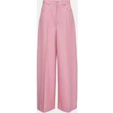 Gucci Dam Byxor & Shorts Gucci Pleated Wool Wide Pants