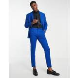 New Look Byxor & Shorts New Look – Klarblå skinny kostymbyxor